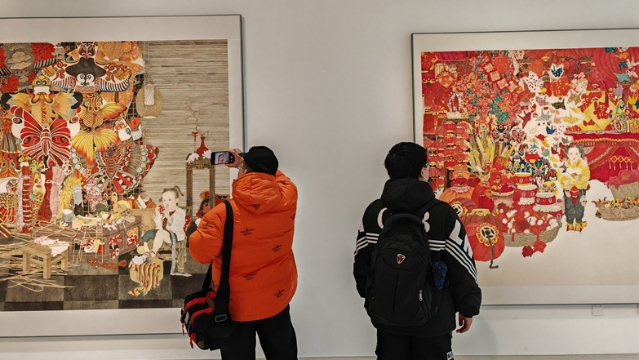 新金陵畫派青年人才培養(yǎng)計劃第二期學(xué)員創(chuàng)作成果巡展（南通站）正在南通美術(shù)館展出